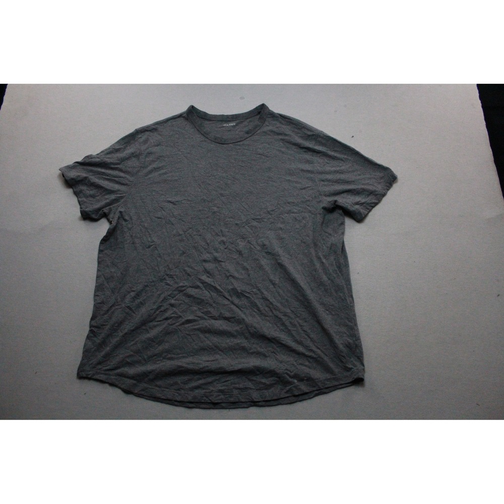 Old Navy T Shirt Mens Large Gray Excellent Soft Washed Crew Neck Curved Hem